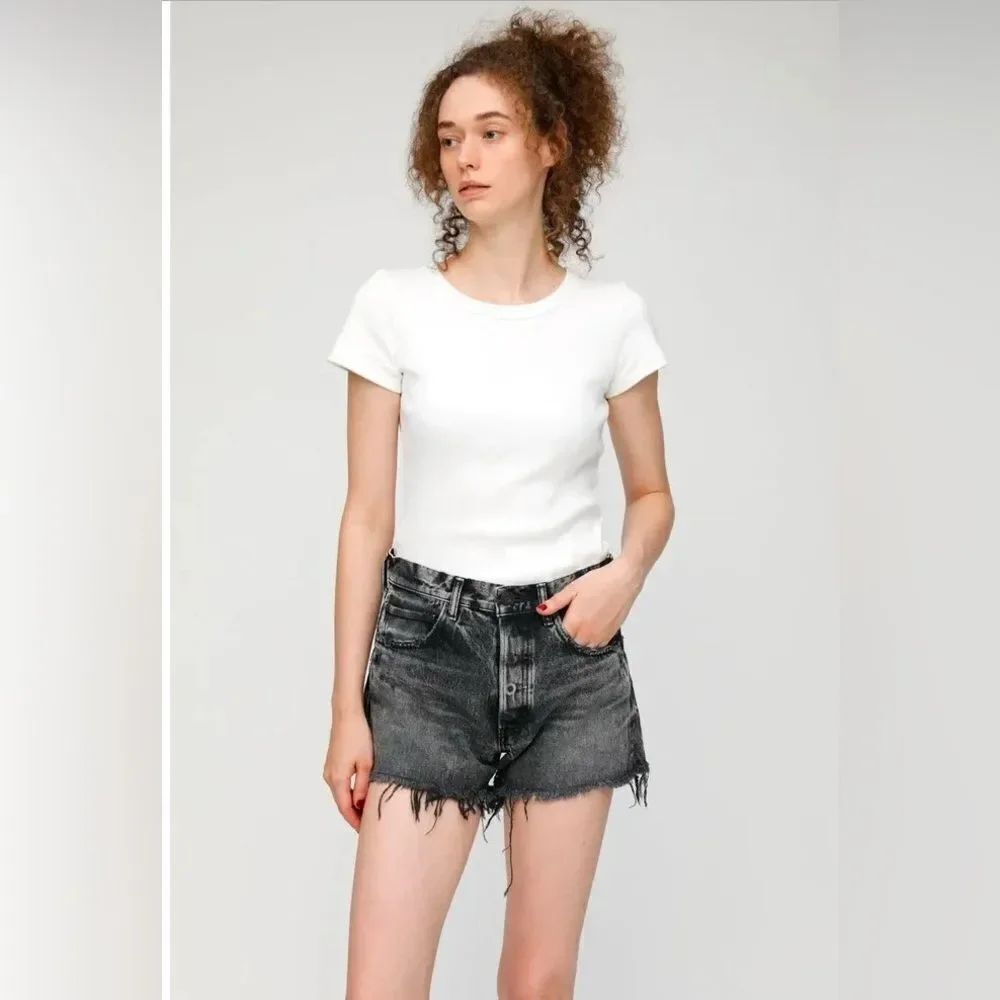 MOUSSY VINTAGE Perrysburg Denim Shorts Light Black Size 31